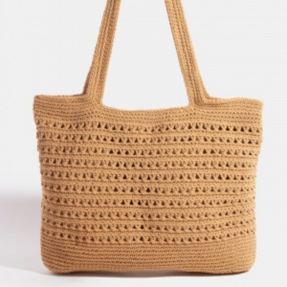Braided Row Crochet Tote - Picture 1 of 4